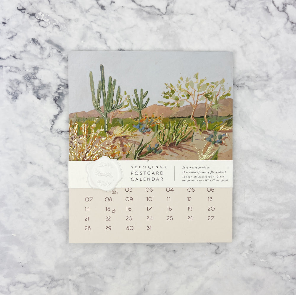 Pastel Landscapes Postcard 2024 Calendar