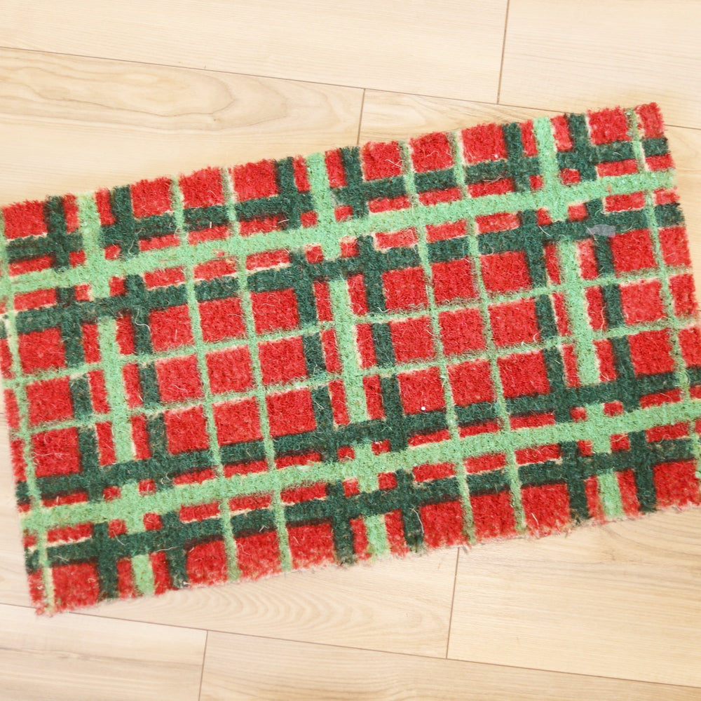 Merry Plaid Coir Doormat