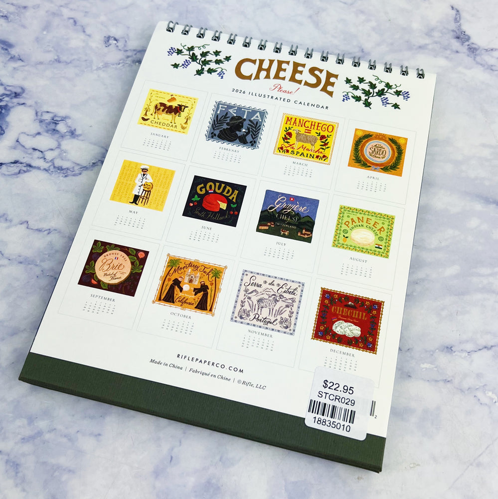 2026 Cheese Please! Desk Calendar