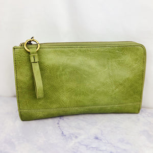 Faux Suede Convertible Wristlet & Wallet
