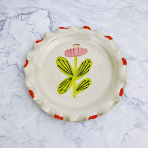 Ruffled Stoneware Plate