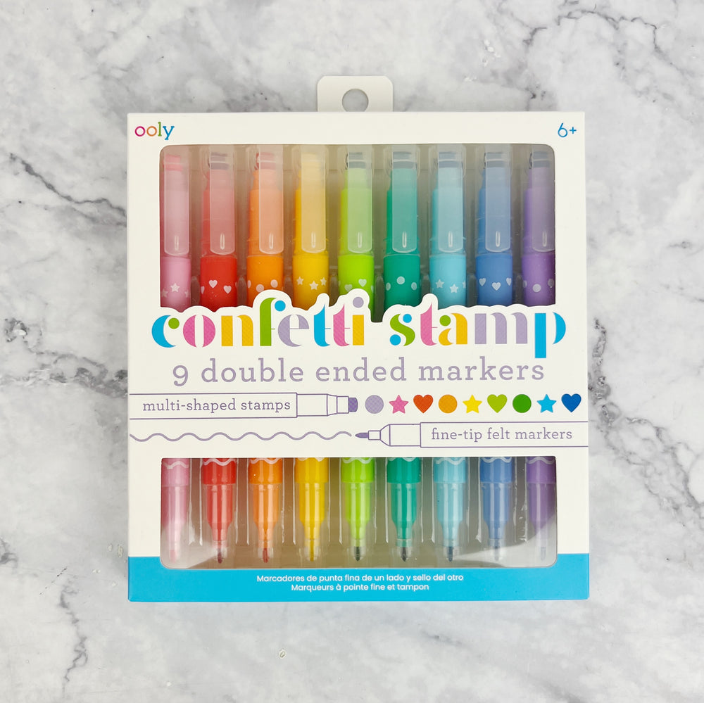 Confetti Stamp Double Ended Fountain Pens + Highlighters