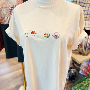 Embroidered Spring Garden Tee