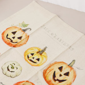 Jack O'Lantern Tea Towels - Cream