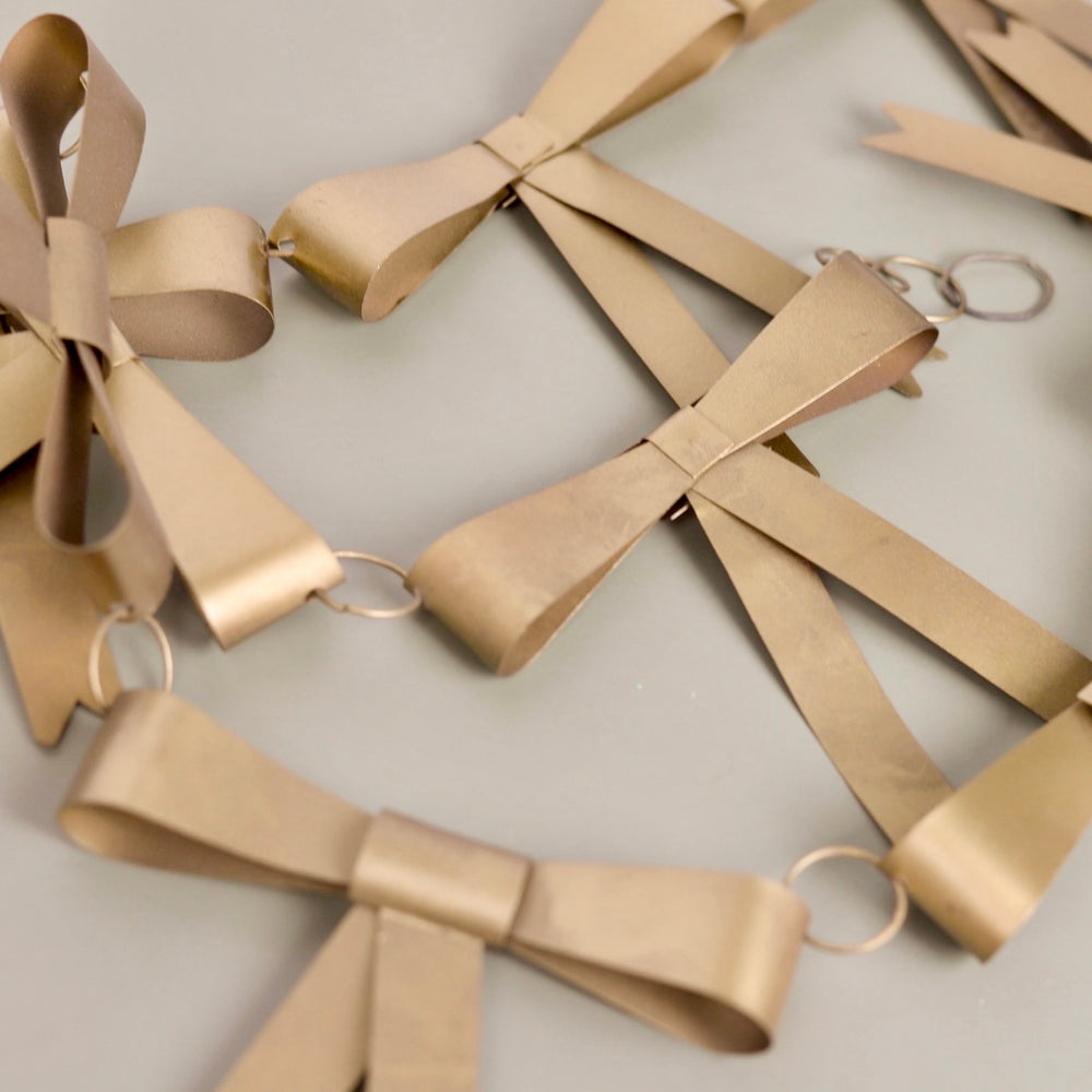 Gold Metal Bow Garland