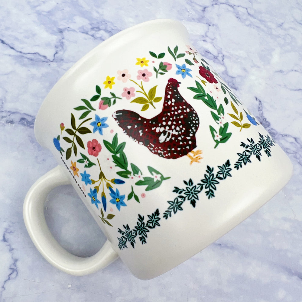Floral Chicken Mug
