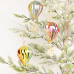 Glass Rainbow Hot Air Balloon Ornament