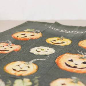 Jack O'Lantern Tea Towels - Cream