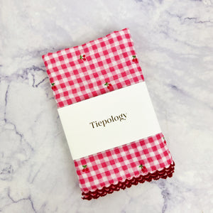 Denim Cherry Cotton Scarf