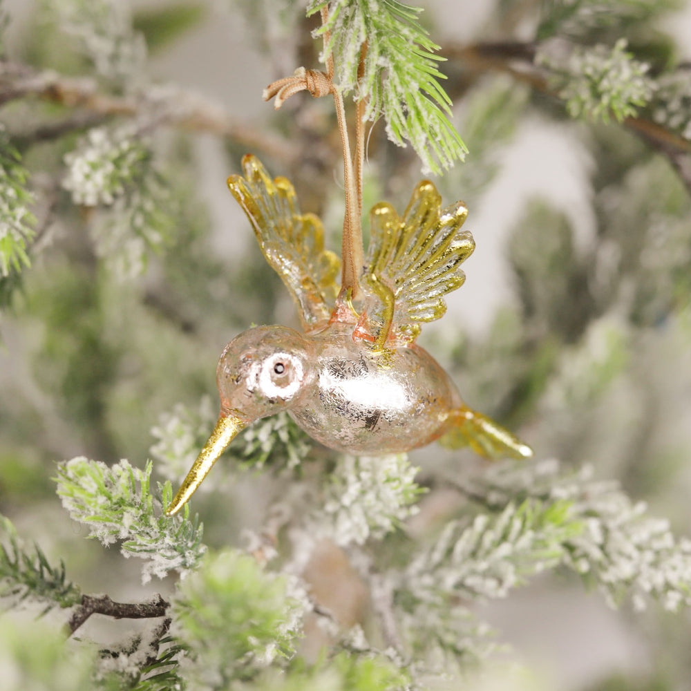 Glass Hummingbird Ornament