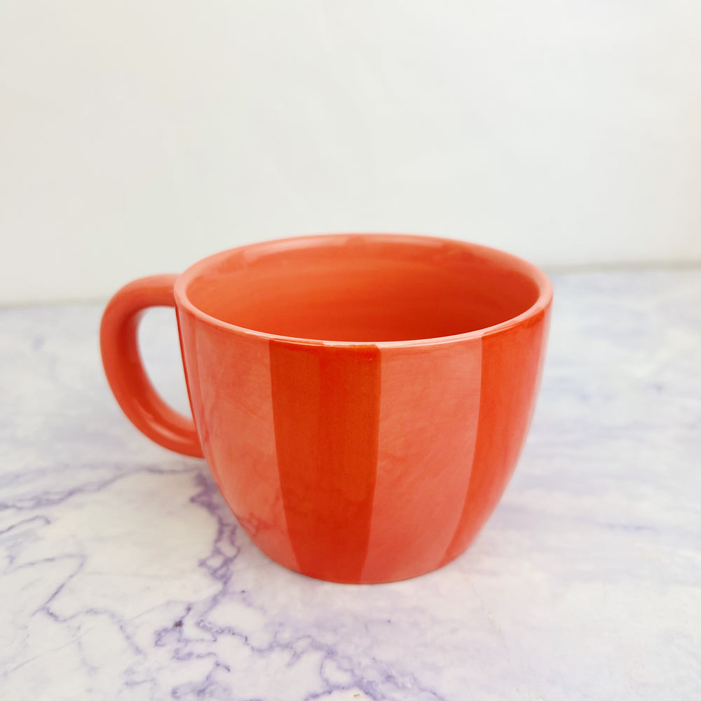 Hand Painted Striped Mugs