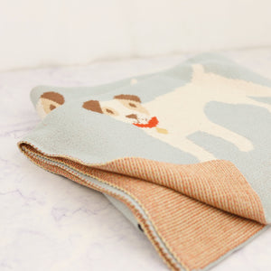 Cotton Baby Blanket with Dogs