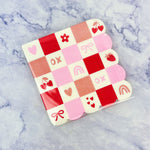 Valentine Checkered Party Napkins