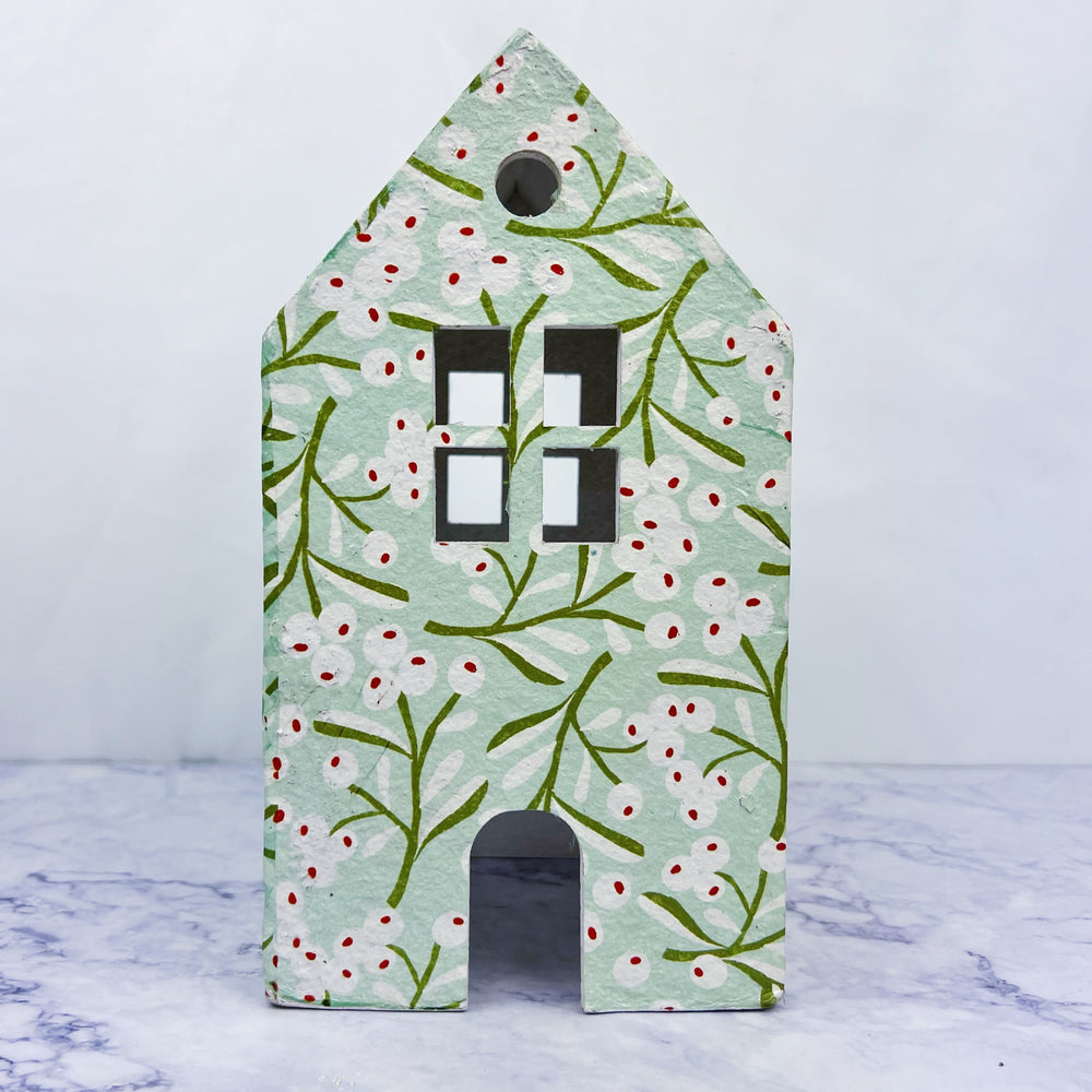 Holiday Paper Mache Houses