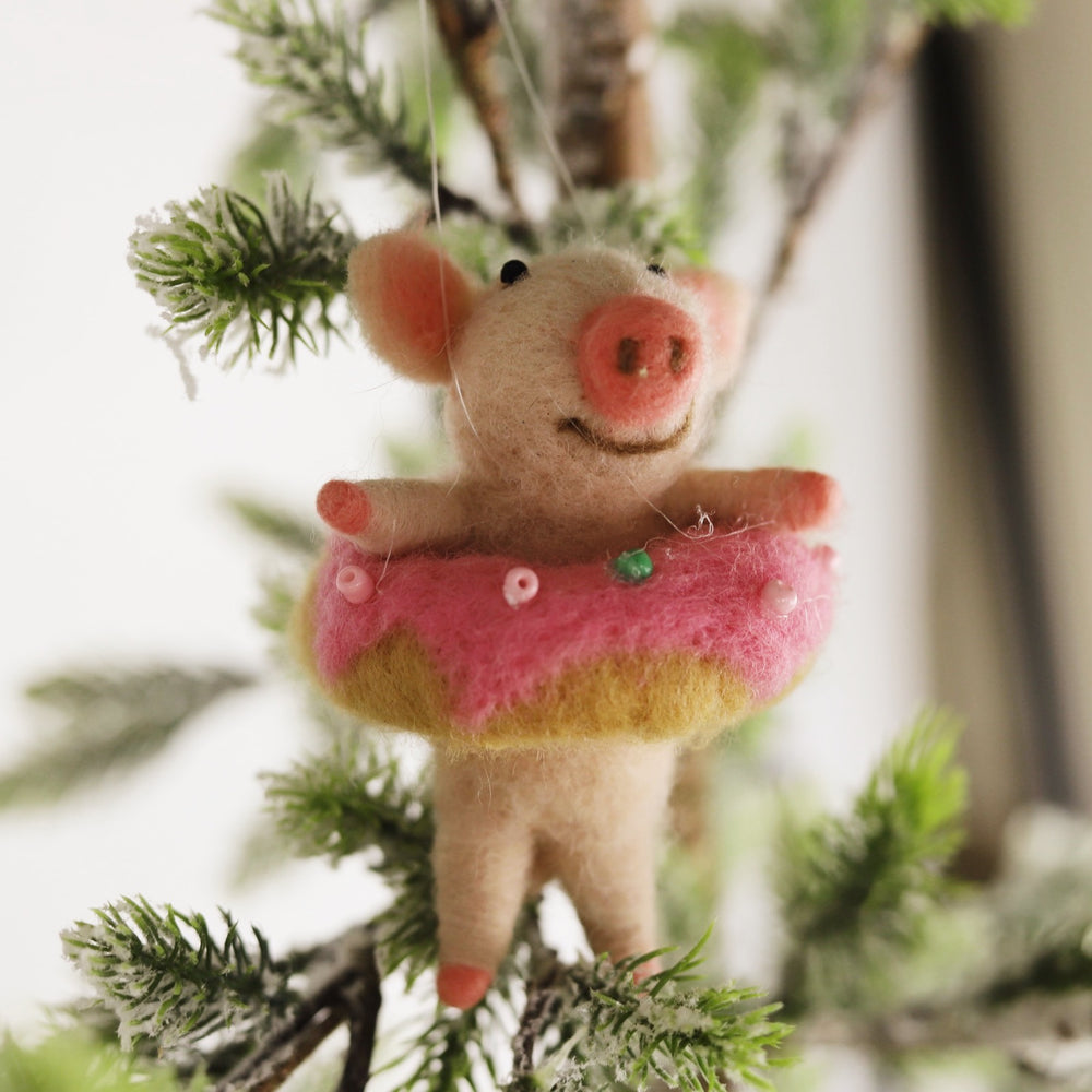 Wool Felt Tubing Animal Ornaments