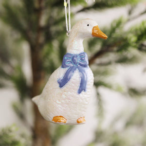 Country Goose Ornament