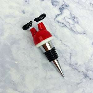 Holiday Glass Wine Stopper