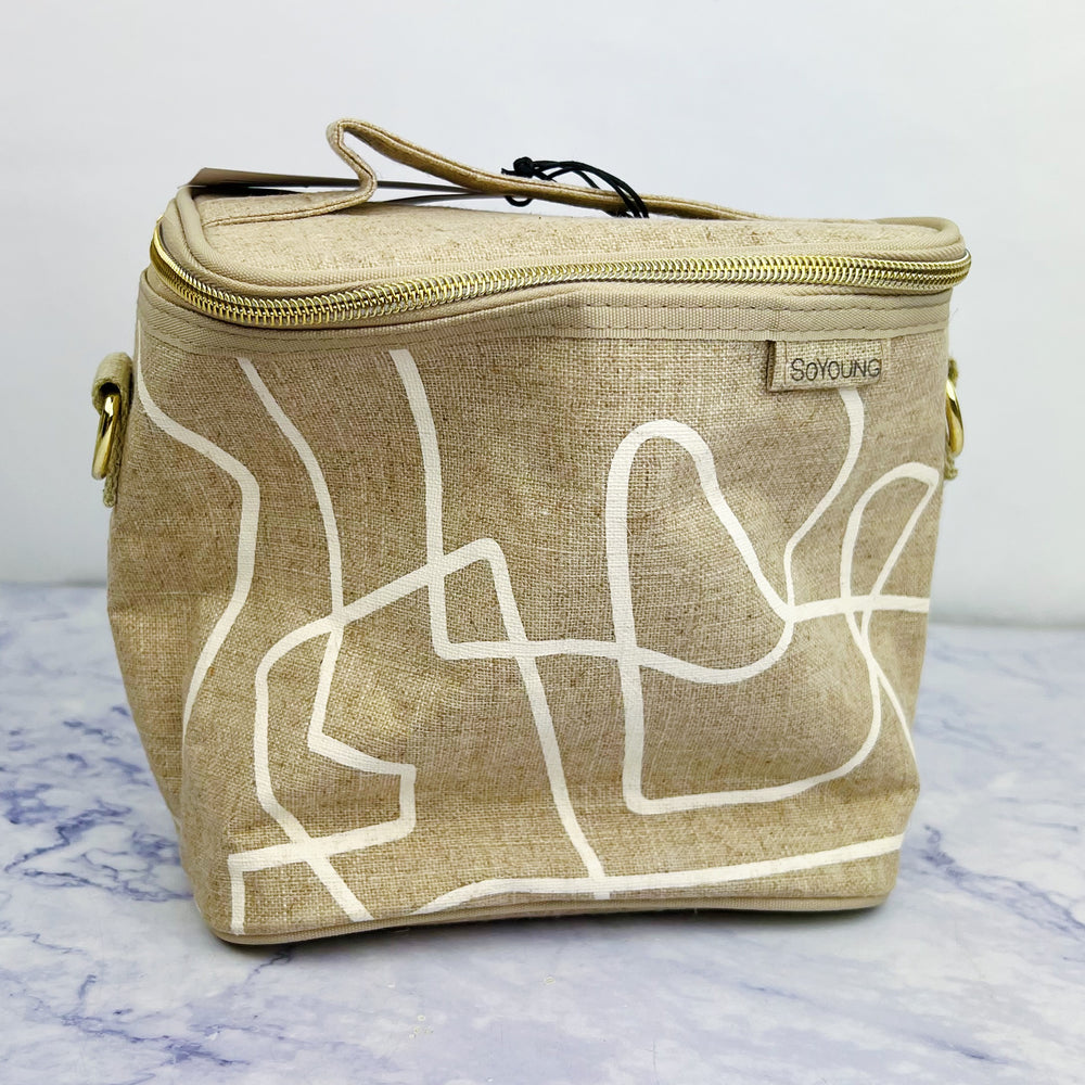 Petite Patterned Linen Lunch Bag