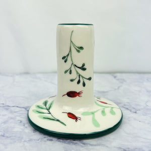 Twigs & Berries Stoneware Candle Holder