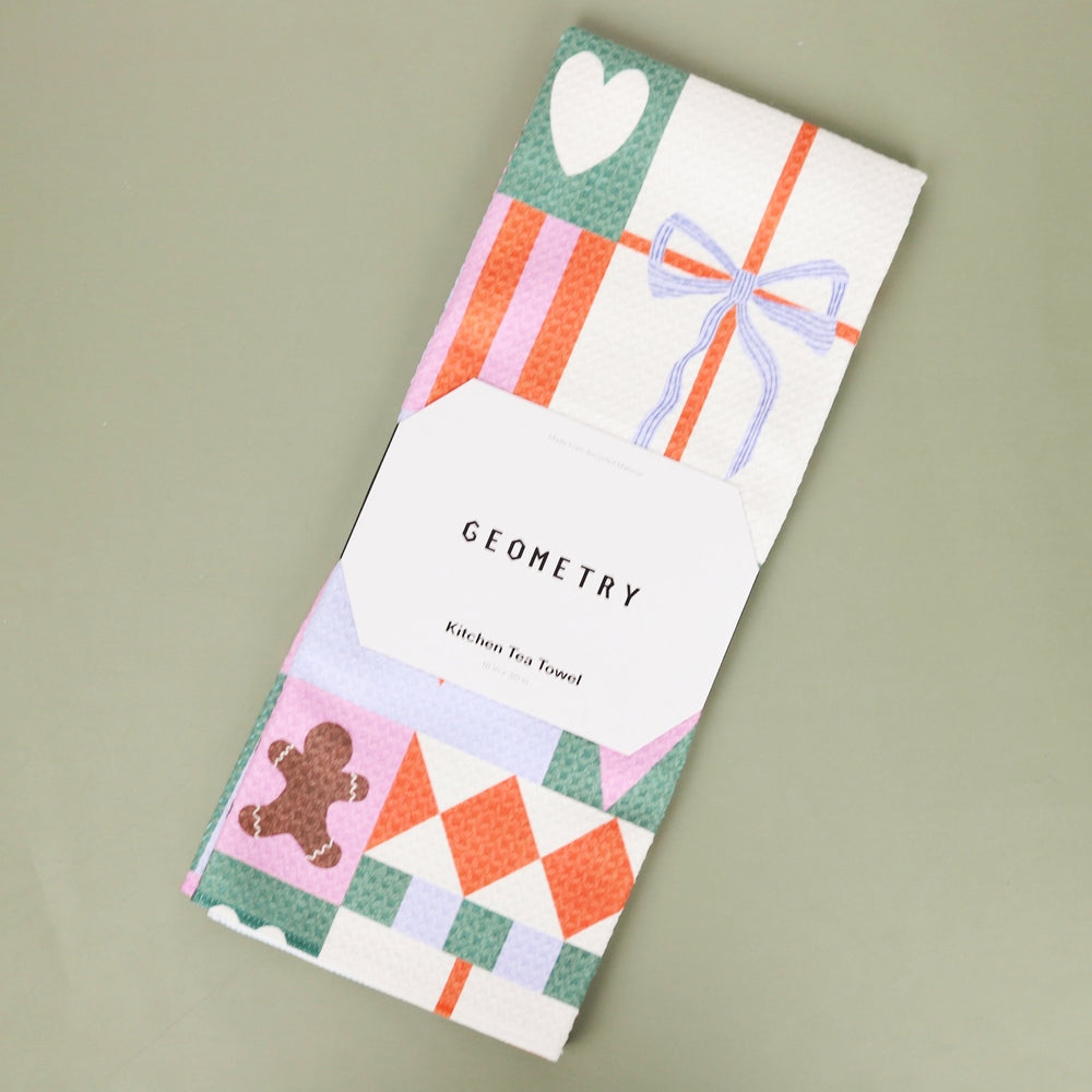 Festive Christmas Quilt Tea Towel