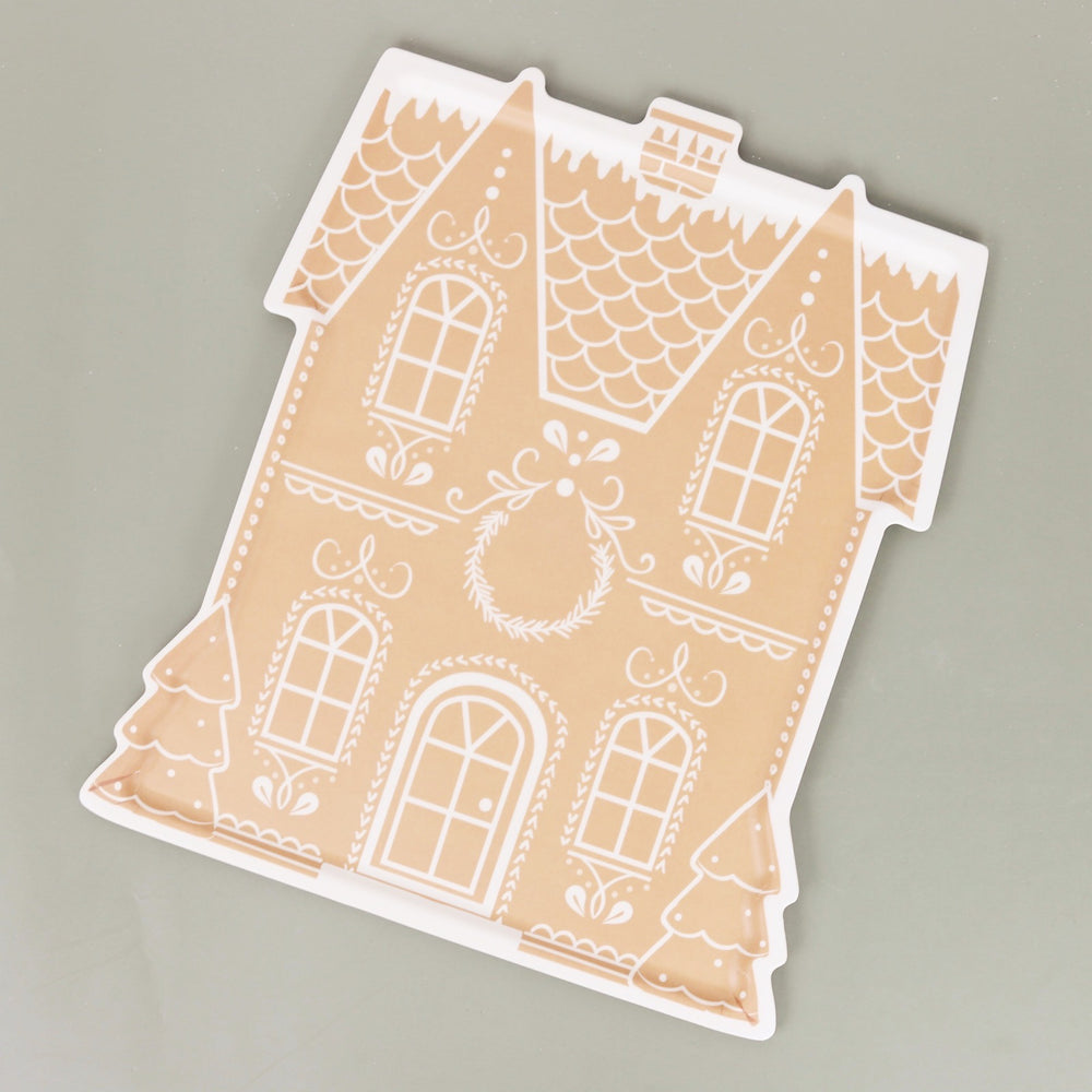Gingerbread Mansion Bamboo Tray