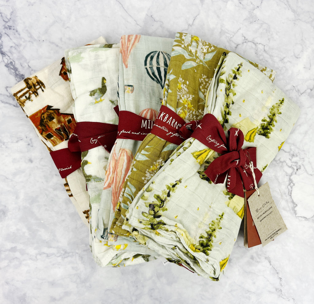 Milkbarn Organic Burp Cloth Freckled Hen