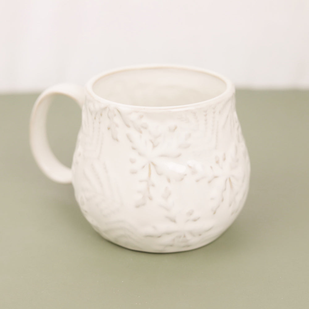 Snowflake Embossed Stoneware