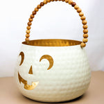 Charming Metal Pumpkin Basket