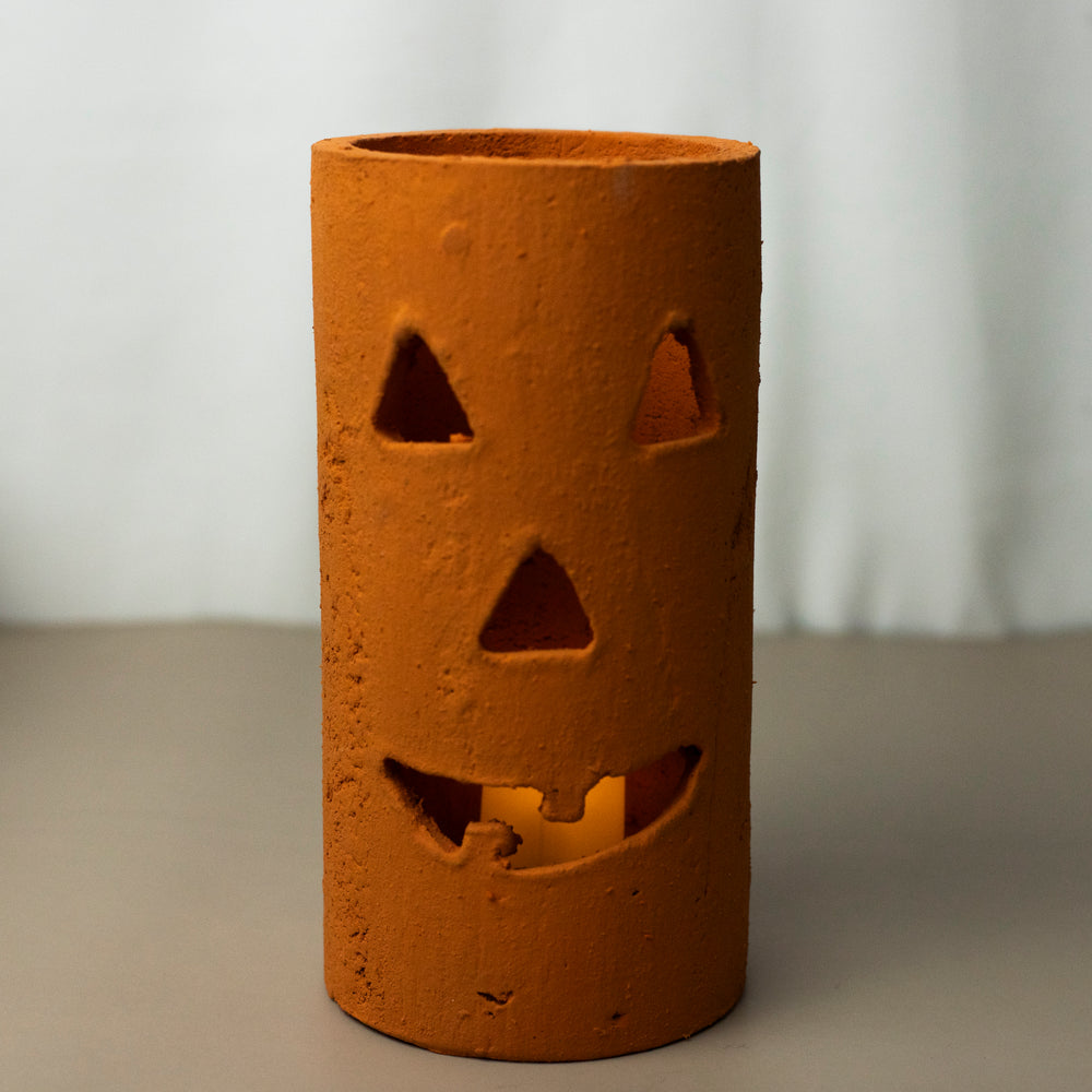 Large Clay Jack-O-Lantern