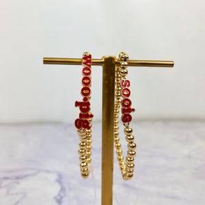 Razorbacks Bead Bracelet