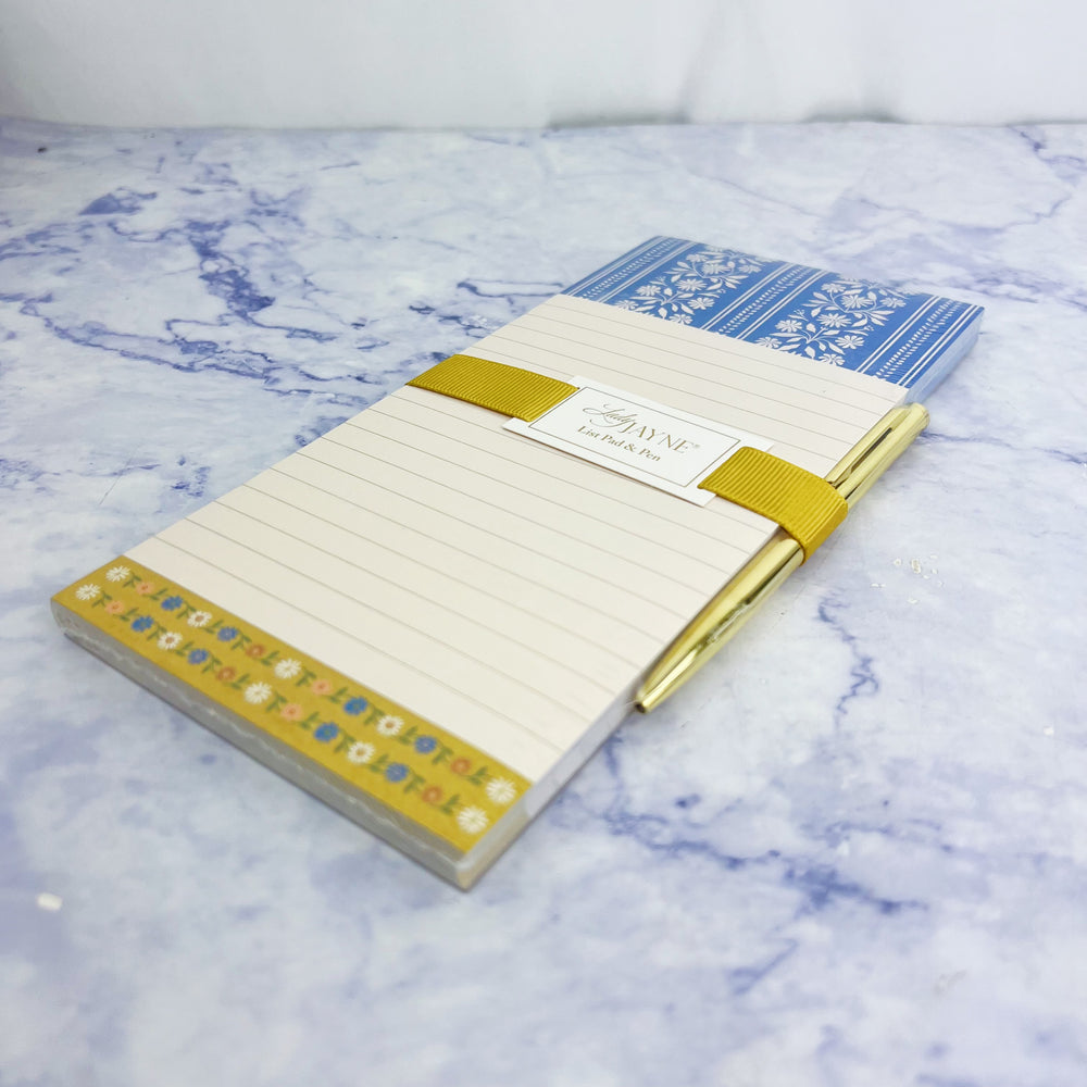 Magnetic Blue Stripe Notebook With Pen