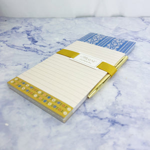 Magnetic Blue Stripe Notebook With Pen