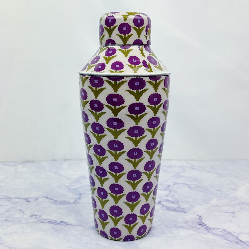 Purple Floral Cocktail Shaker