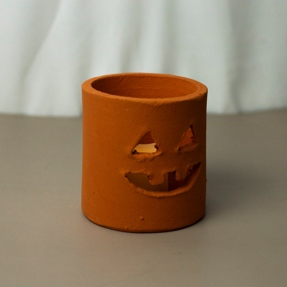 Small Clay Jack-O-Lantern