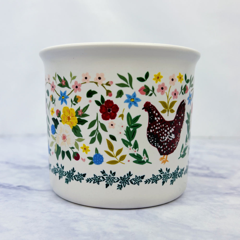 Floral Chicken Mug