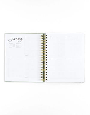 
                
                    Load image into Gallery viewer, 2024 Mint Daisy Spiral Planner
                
            