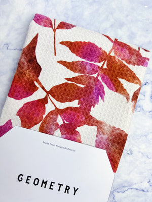 Watercolor Leaves Tea Towel
