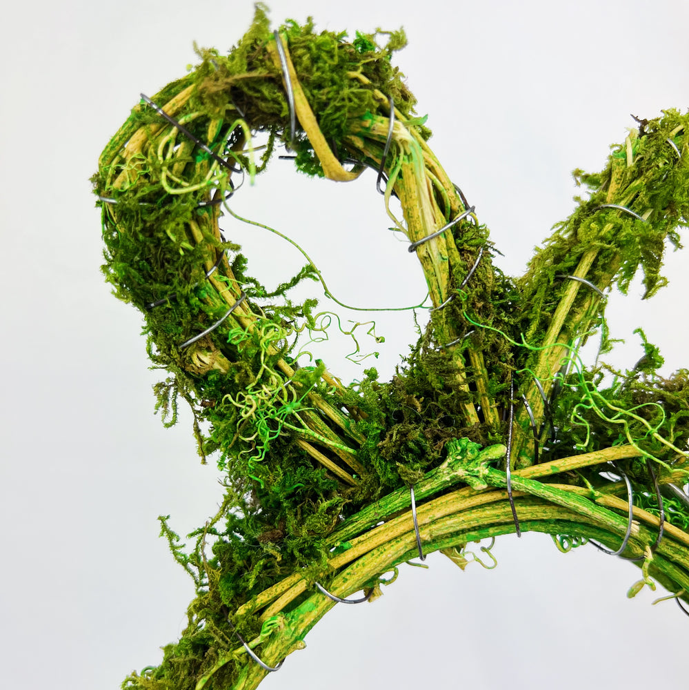 Moss and Straw Bunny Basket With Ears