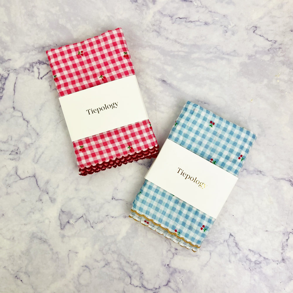 Denim Cherry Cotton Scarf
