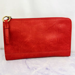 Faux Suede Convertible Wristlet & Wallet