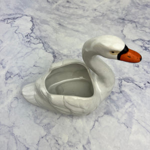 Stoneware Swan Planter