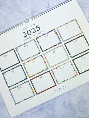 2025 Floral Appointment Wall Calendar