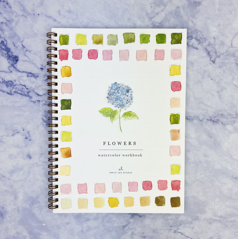 Flowers Watercolor Workbook