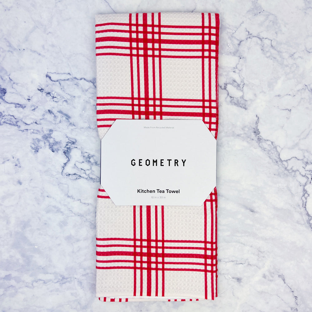 Festive Holiday Geometry Tea Towels