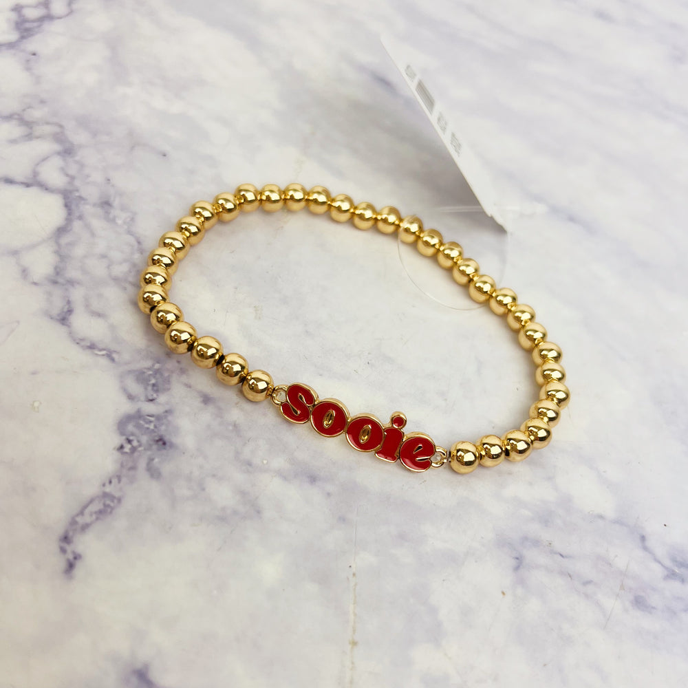 Razorbacks Bead Bracelet