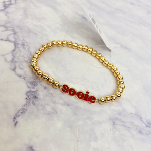 Razorbacks Bead Bracelet