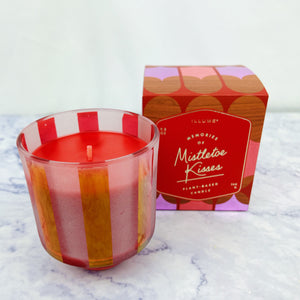 Memory Lane Striped Holiday Candle