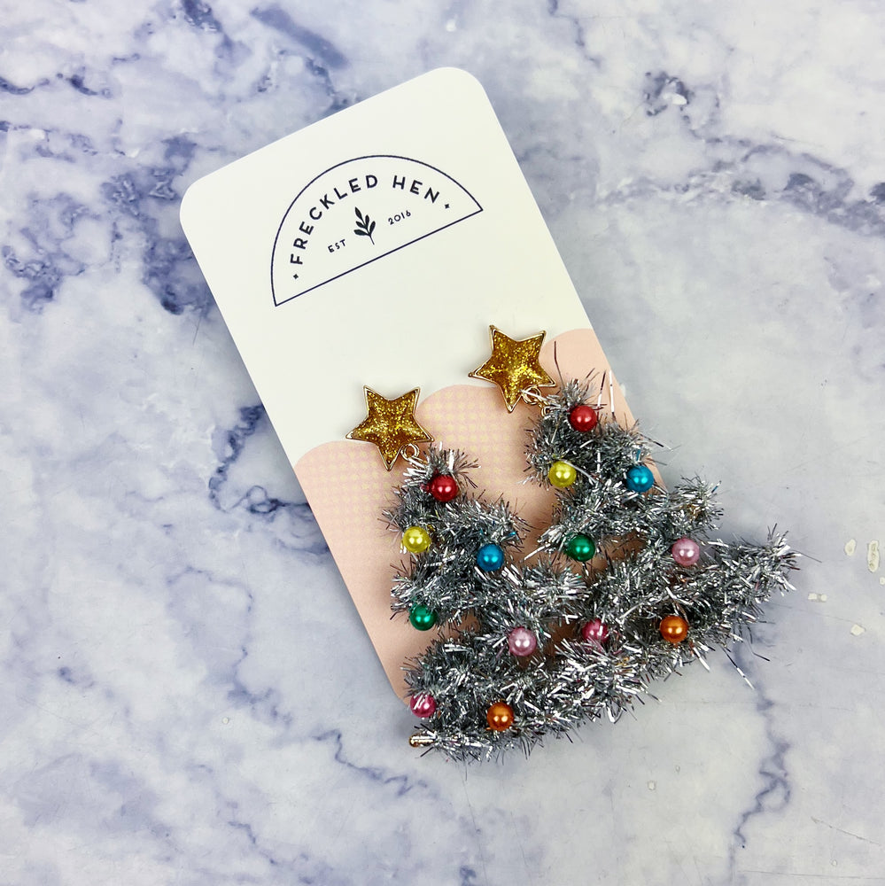 Tinsel Tree Earrings