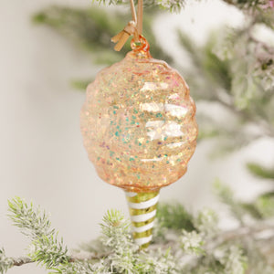Glass Cotton Candy Ornament