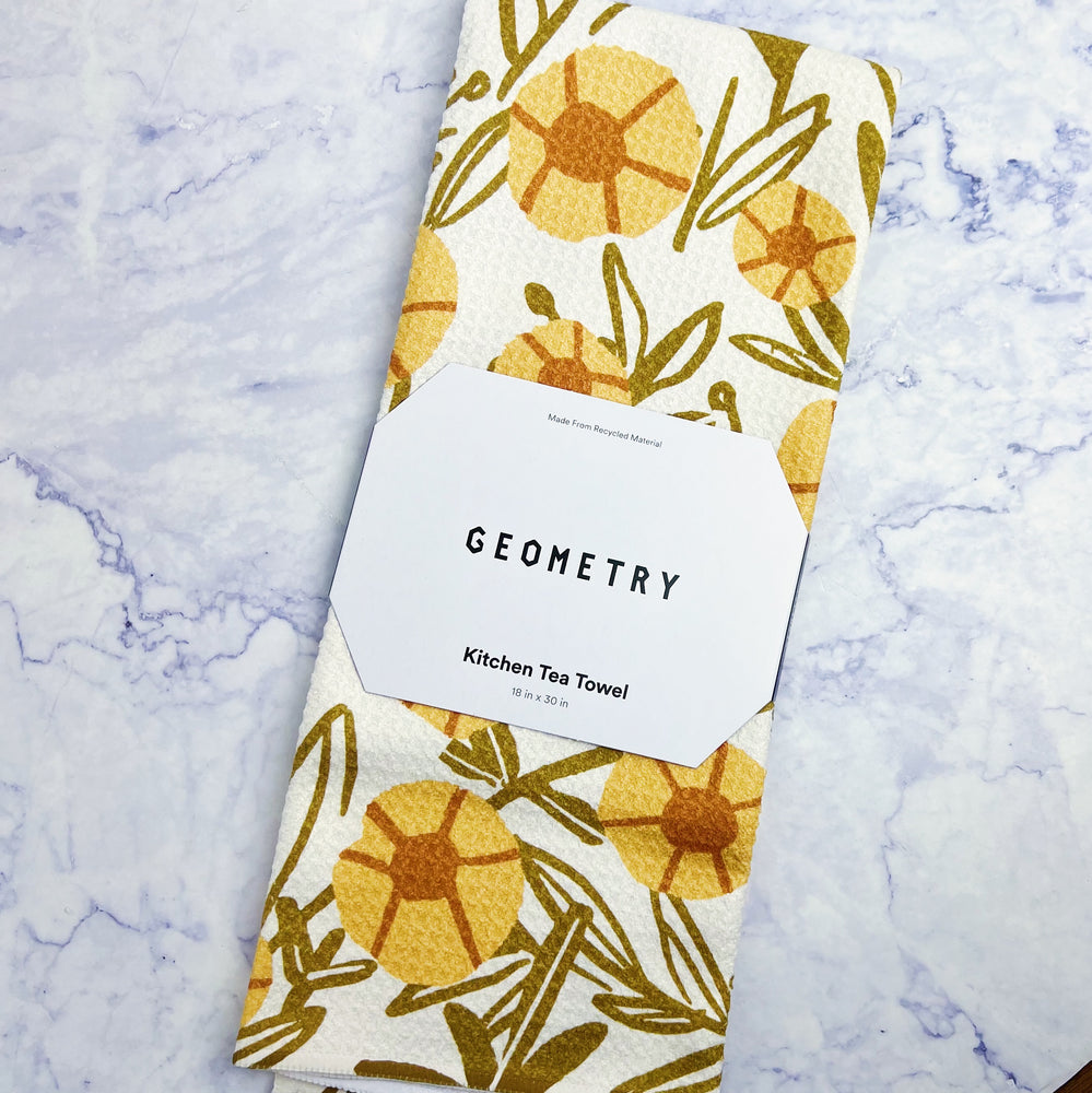 Sunflower Fields Tea Towel